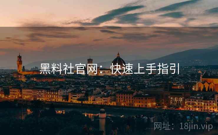 黑料社官网：快速上手指引  第2张