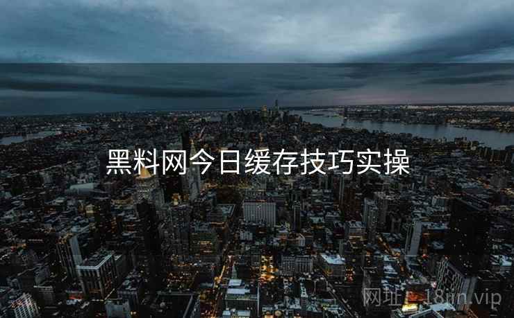 黑料网今日缓存技巧实操  第1张