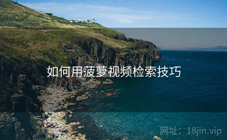 如何用菠萝视频检索技巧  第2张