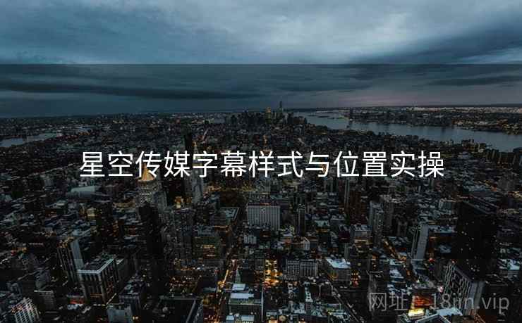 星空传媒字幕样式与位置实操  第2张