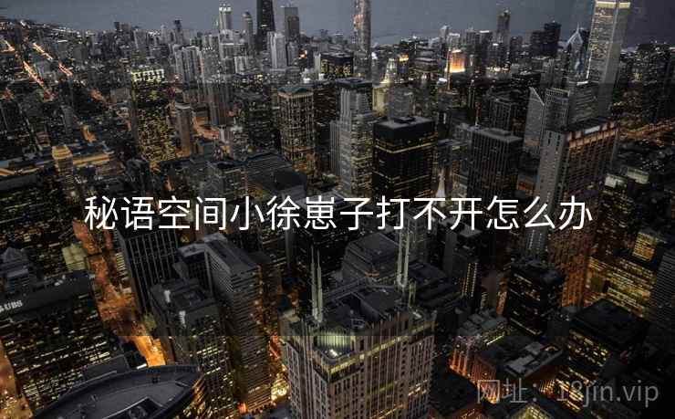 秘语空间小徐崽子打不开怎么办  第1张