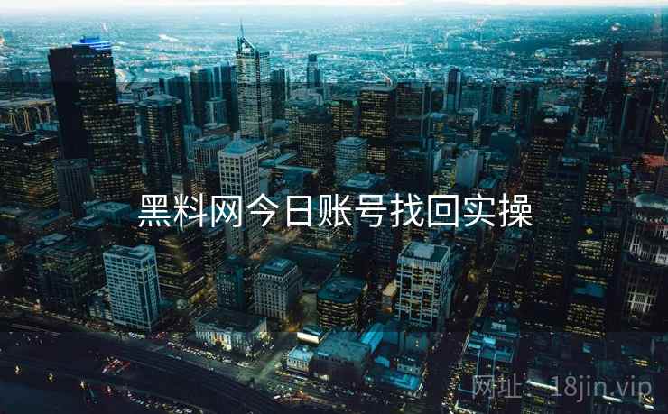 黑料网今日账号找回实操  第1张